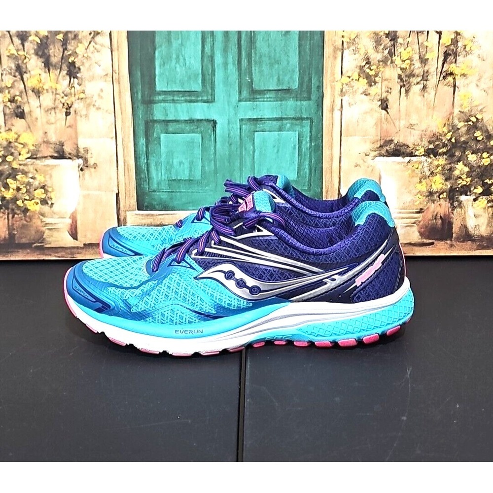 Saucony Women's Running Shoes Ride 9 Lace Up Everun Lightweight Sneakers